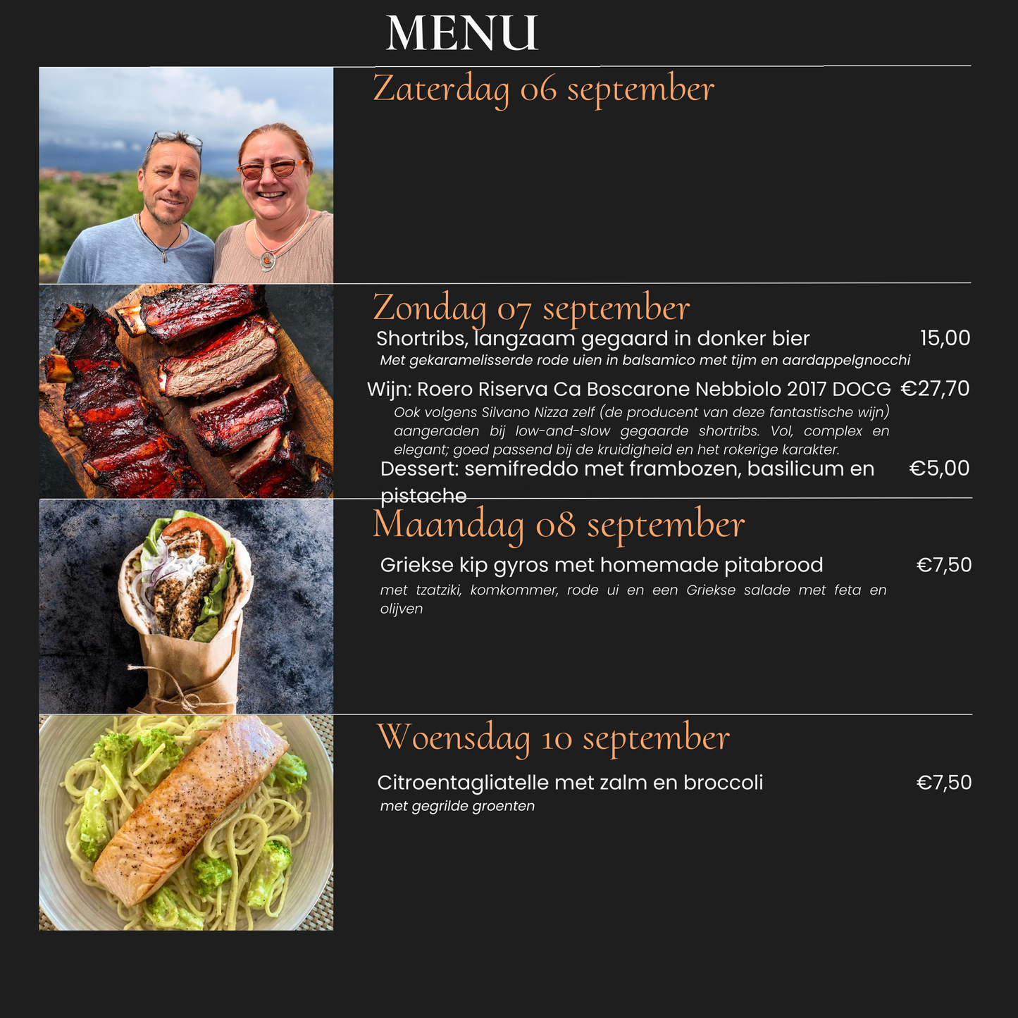 Weekend maaltijd - afhalen