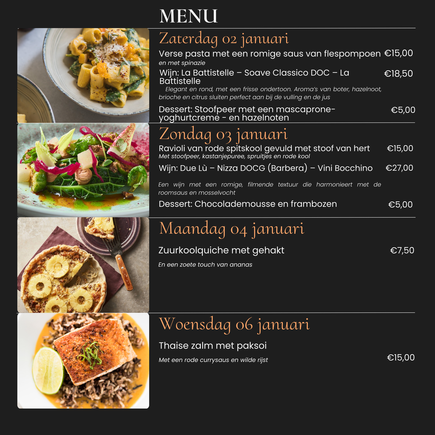 Weekend maaltijd - afhalen