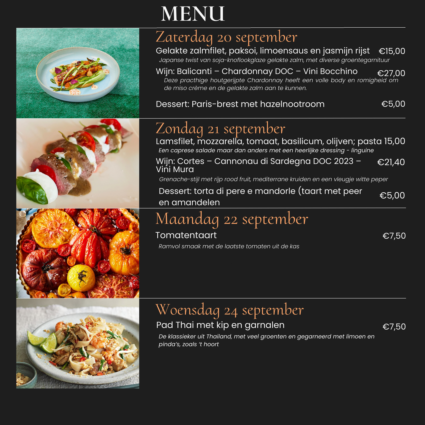 Weekend maaltijd - afhalen