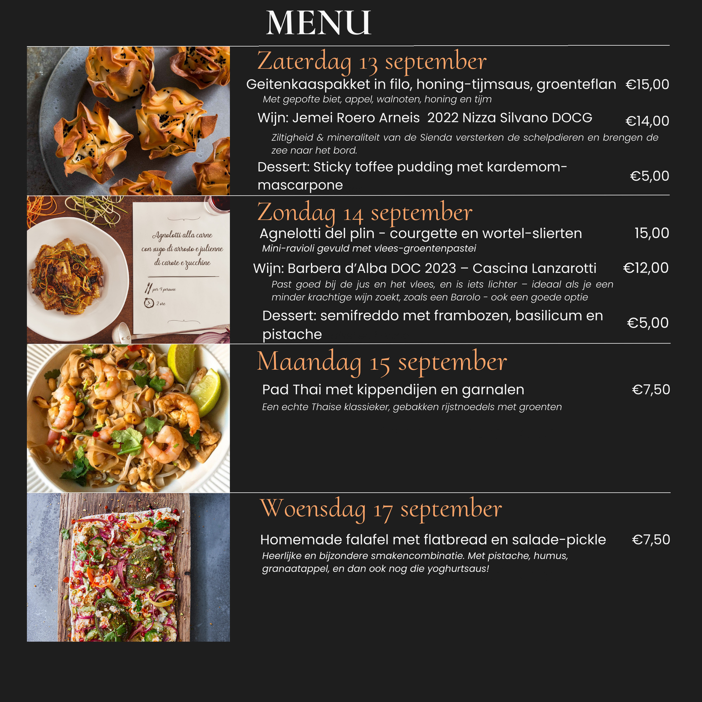 Weekend maaltijd - afhalen