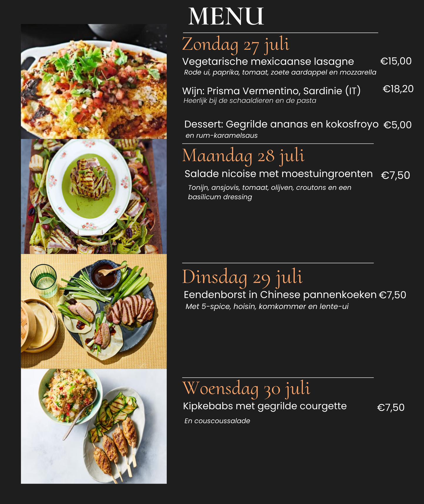 Weekend maaltijd - afhalen