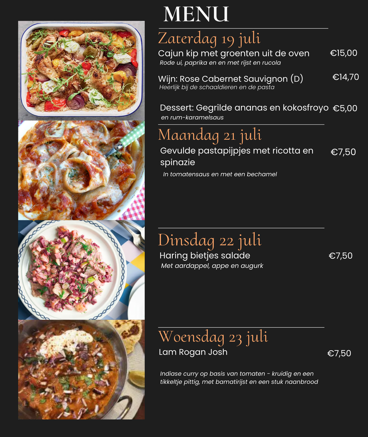 Weekend maaltijd - afhalen