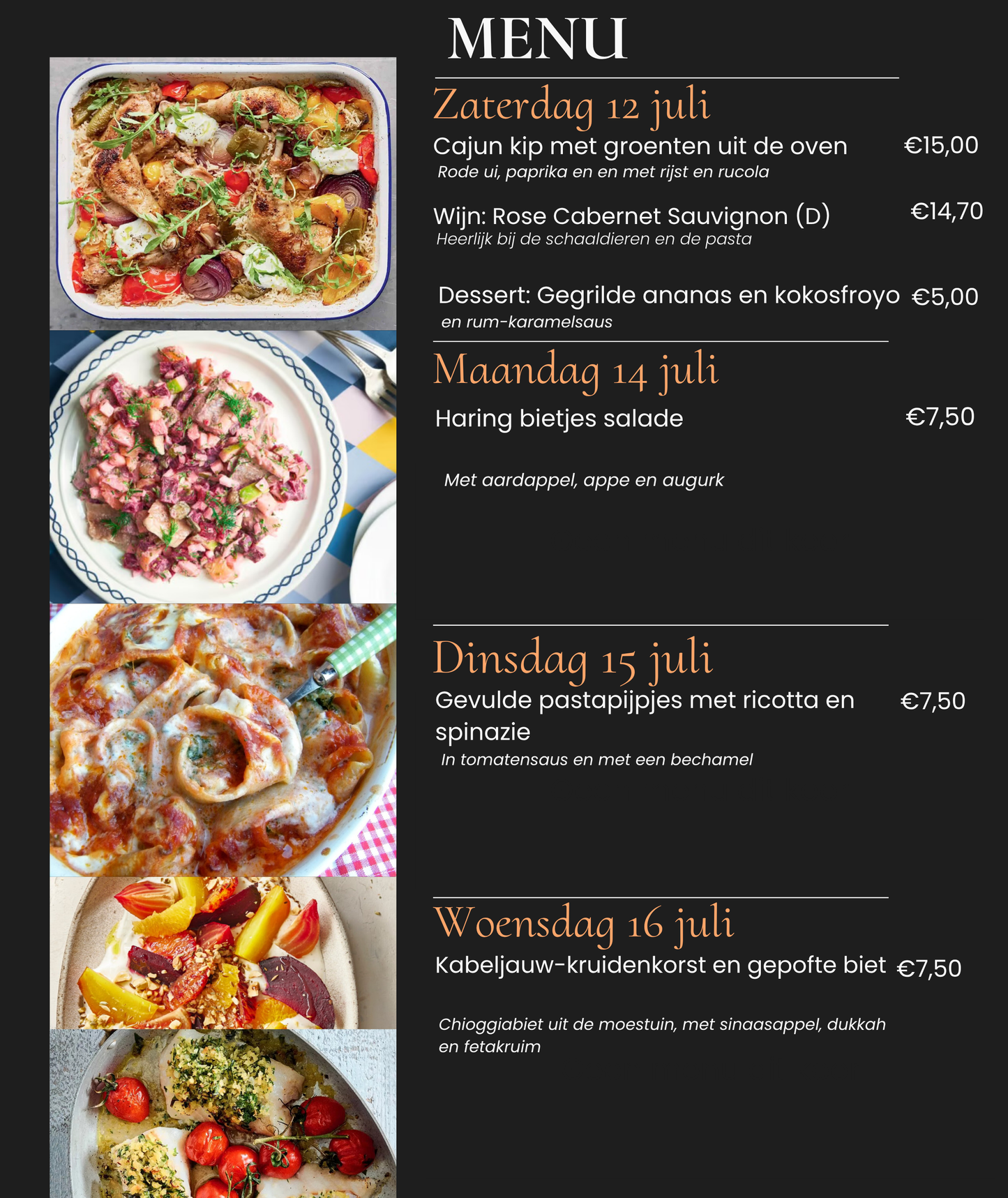 Weekend maaltijd - afhalen