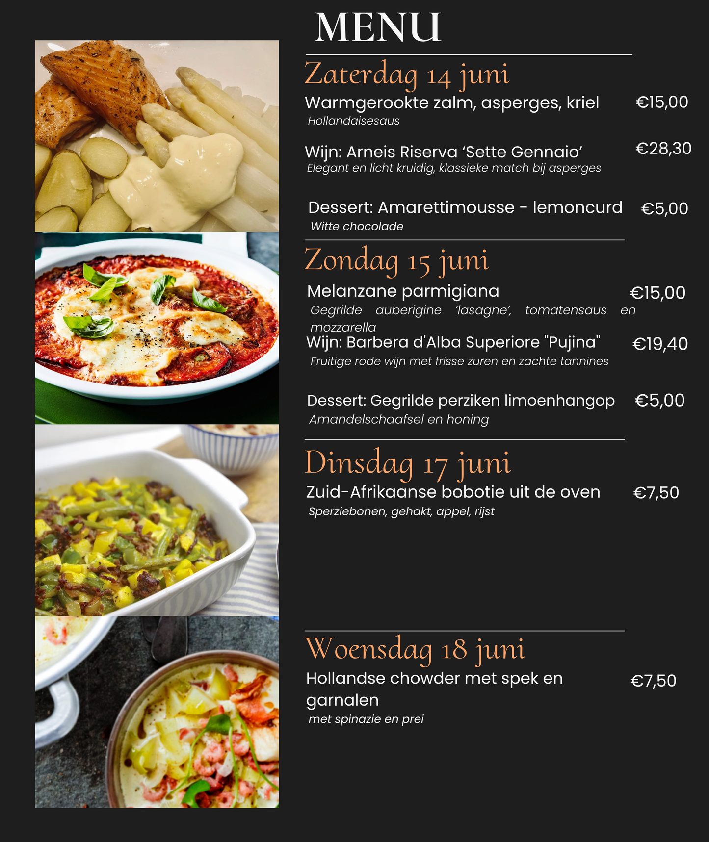 Dessert - standaard - afhalen