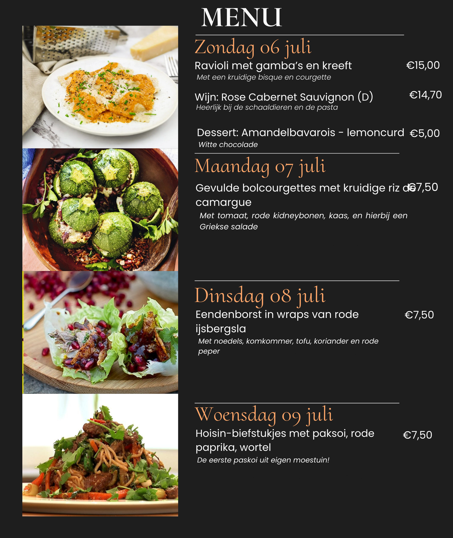 Dessert - standaard - afhalen