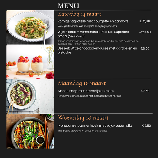 Doordeweekse maaltijd - afhalen