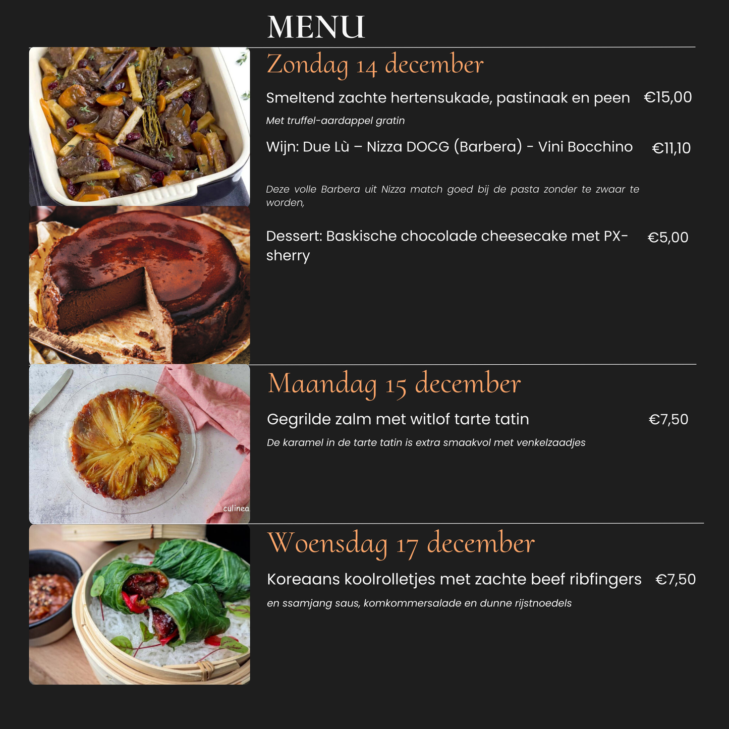 Dessert - standaard - afhalen