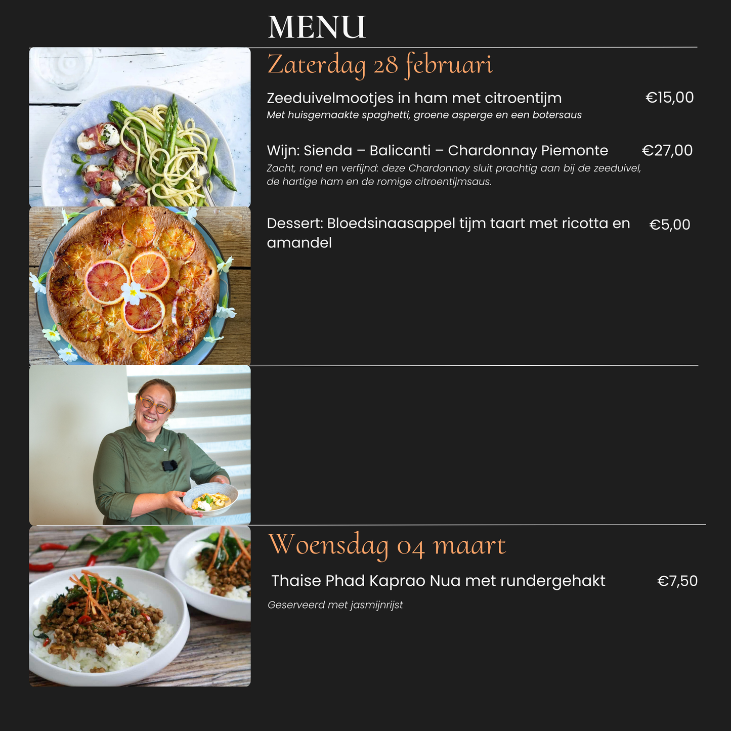 Dessert - standaard - afhalen