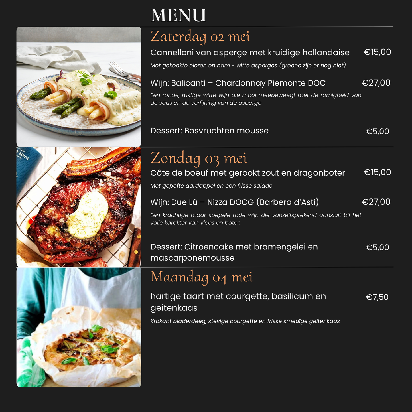 Weekend maaltijd - afhalen