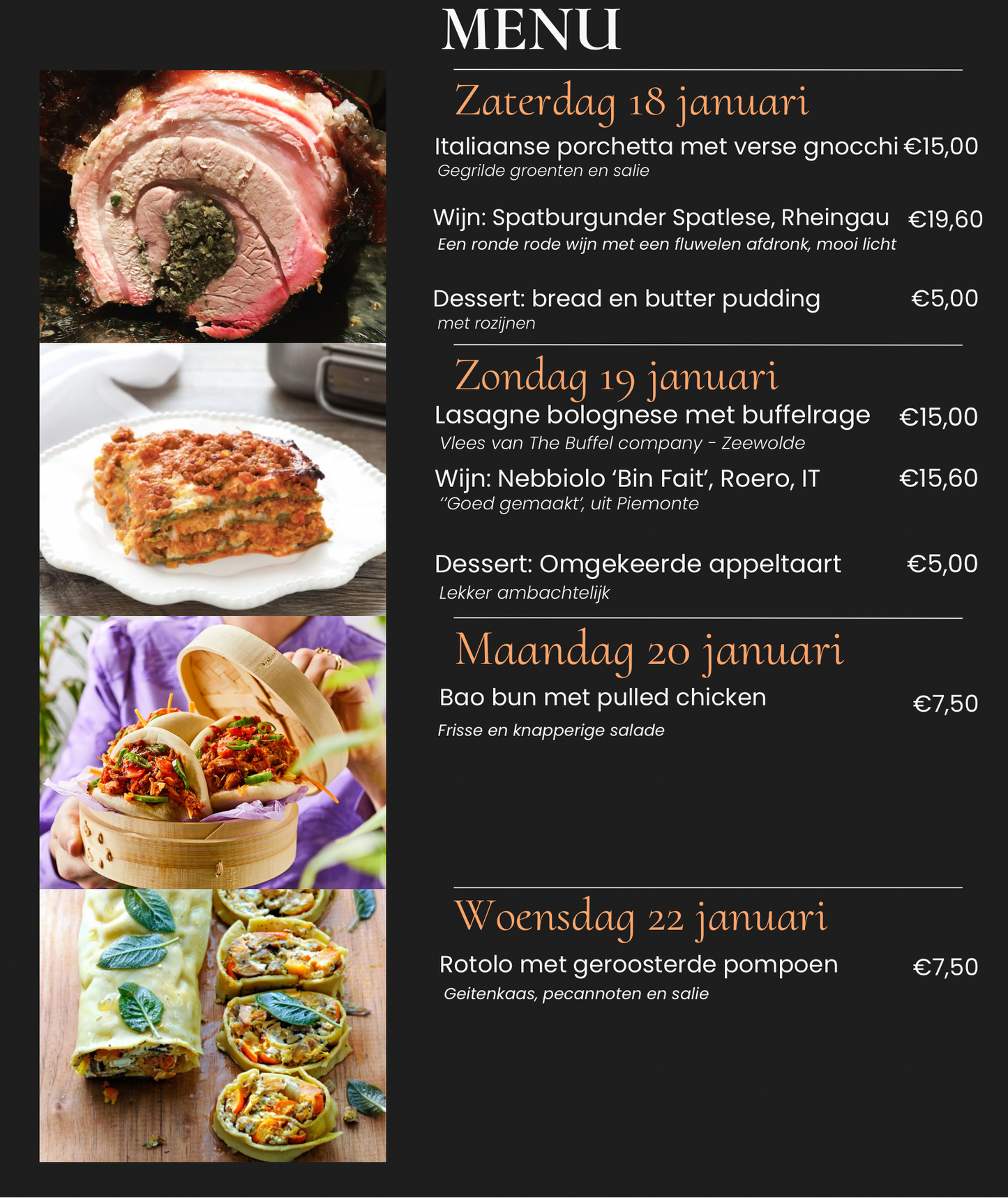 Dessert - standaard - afhalen